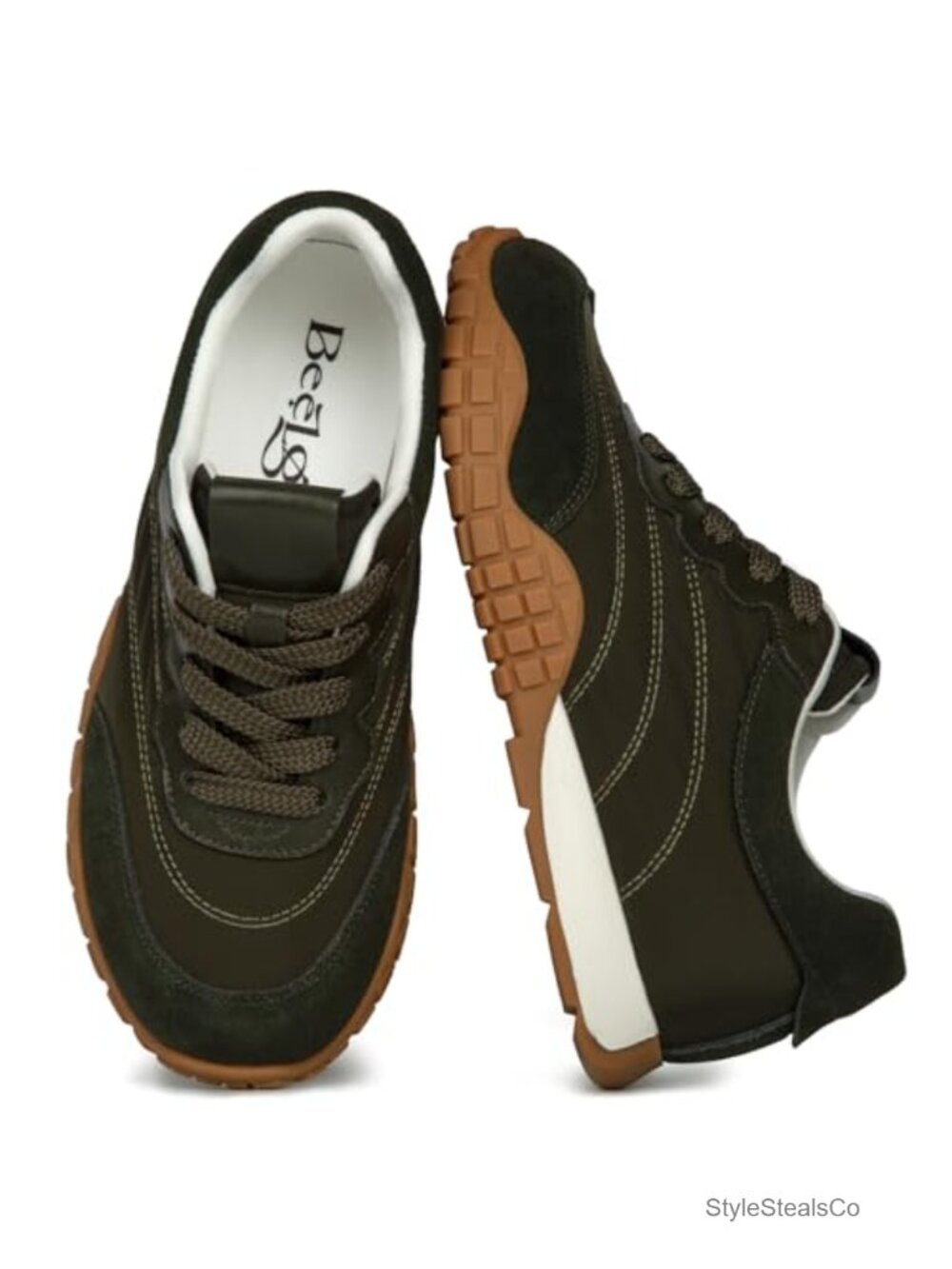 Women's Mary Jane Sneakers Low-Top Nylon Suede Memory Foam Non-Slip Lace-Up